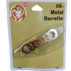Vintage 1970's Gold Hair Barrette New in original packaging